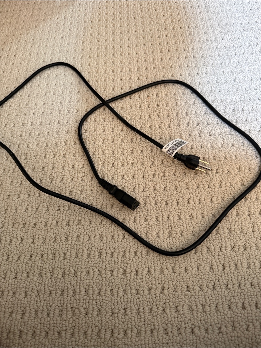 Black Two-Prong Power Cord with IEC Connector